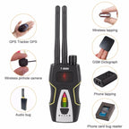 T-8000 RF Signal Detector GSM Audio Finder GPS Scan Detector, T-8000 Silver