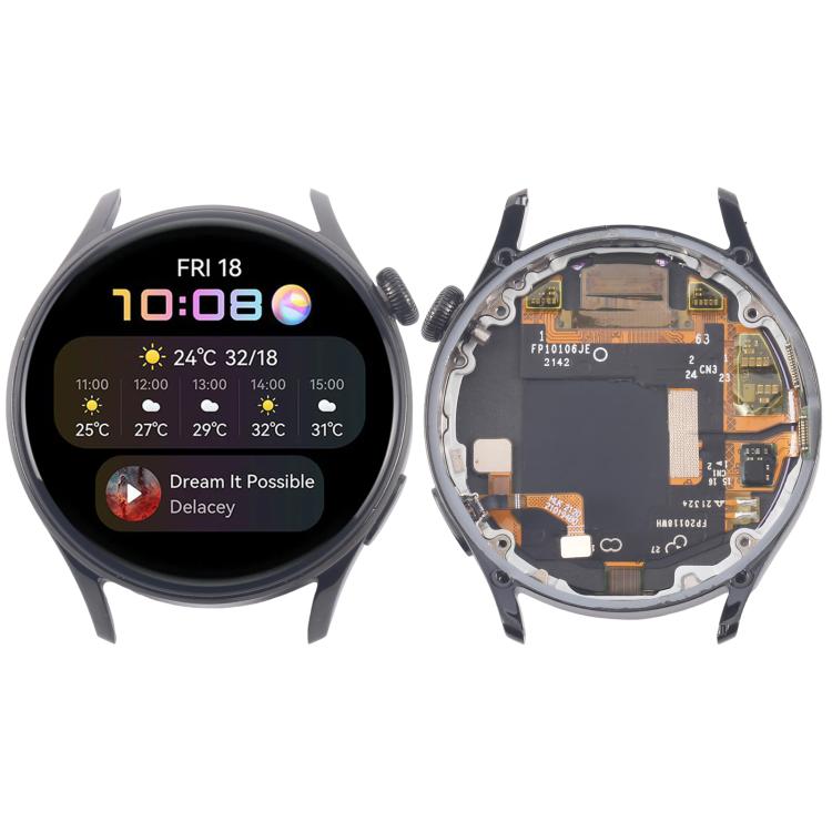 For Huawei Watch 3 GLL-AL00 LCD Screen Digitizer Full Assembly with... For Huawei Watch 3 Black
