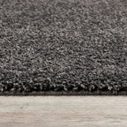 Washable Charcoal Shaggy Rug