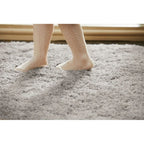 Washable Grey Shaggy Rug