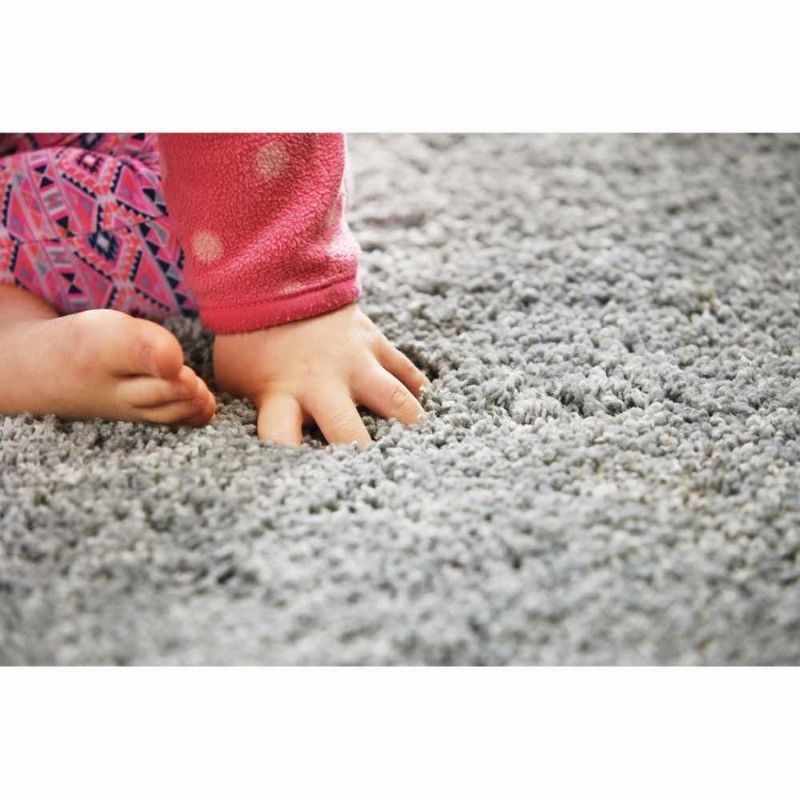 Washable Grey Shaggy Rug