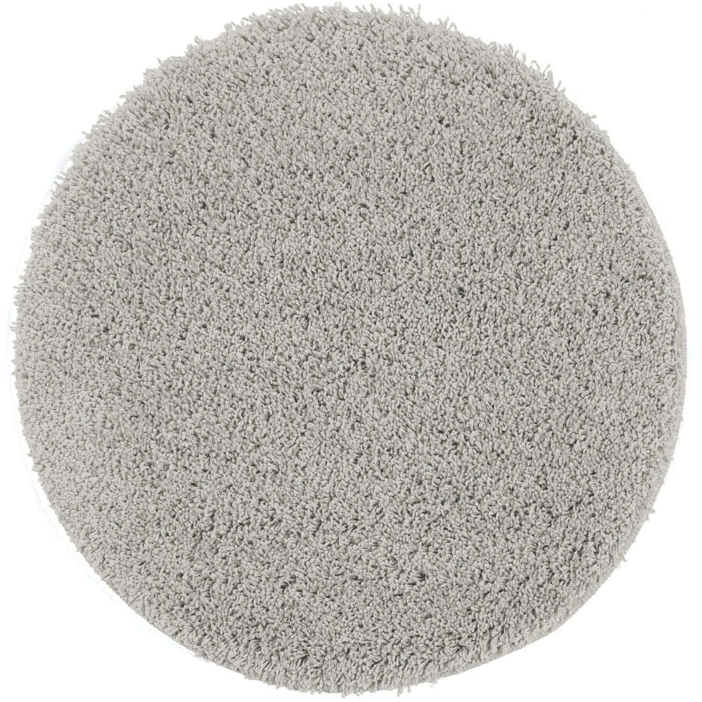 Washable Grey Shaggy Rug Ø 100 cm