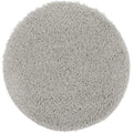 Washable Grey Shaggy Rug Ø 100 cm