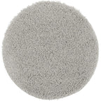 Washable Grey Shaggy Rug Ø 100 cm