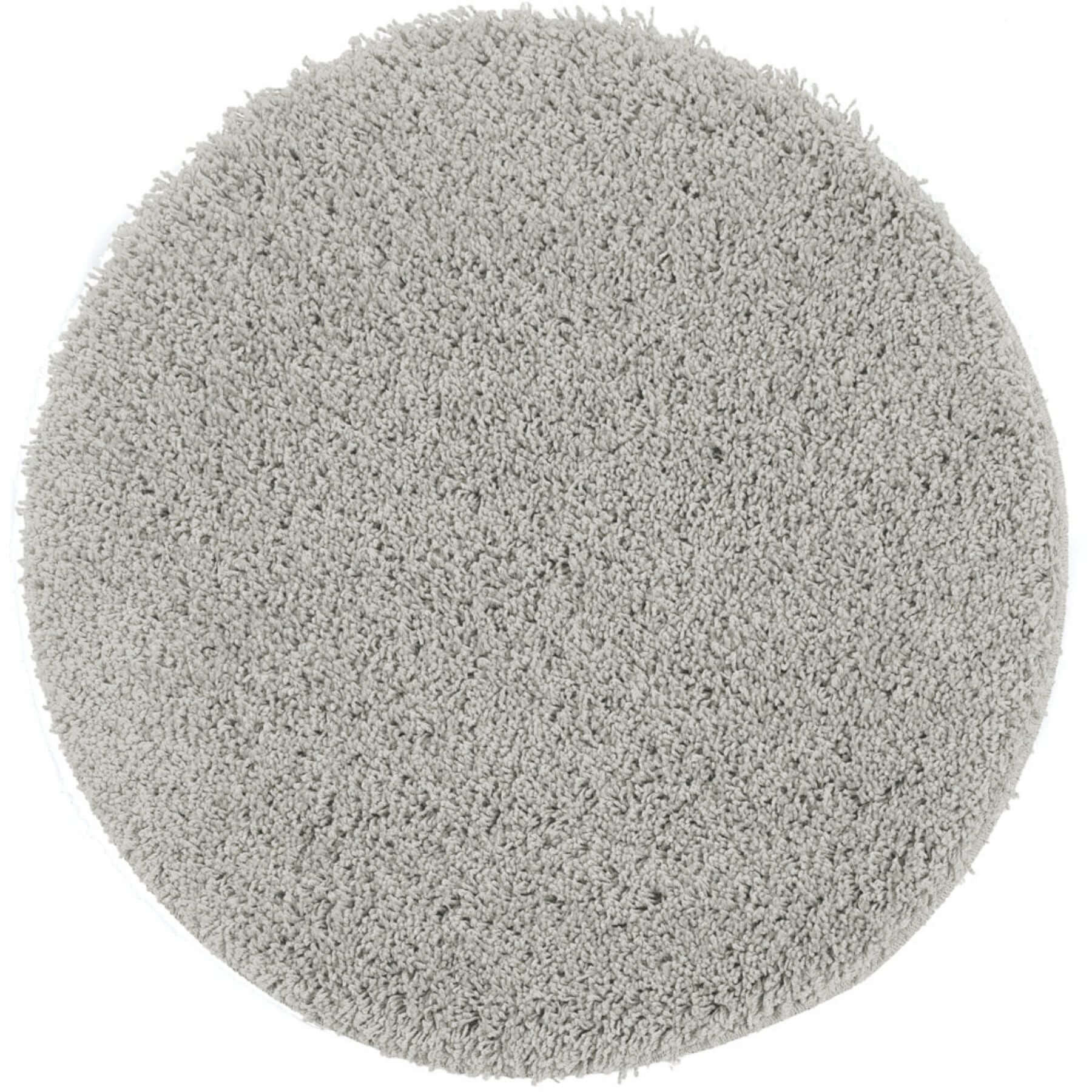 Washable Grey Shaggy Rug Ø 100 cm