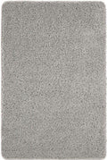 Washable Grey Shaggy Rug 140X200 cm