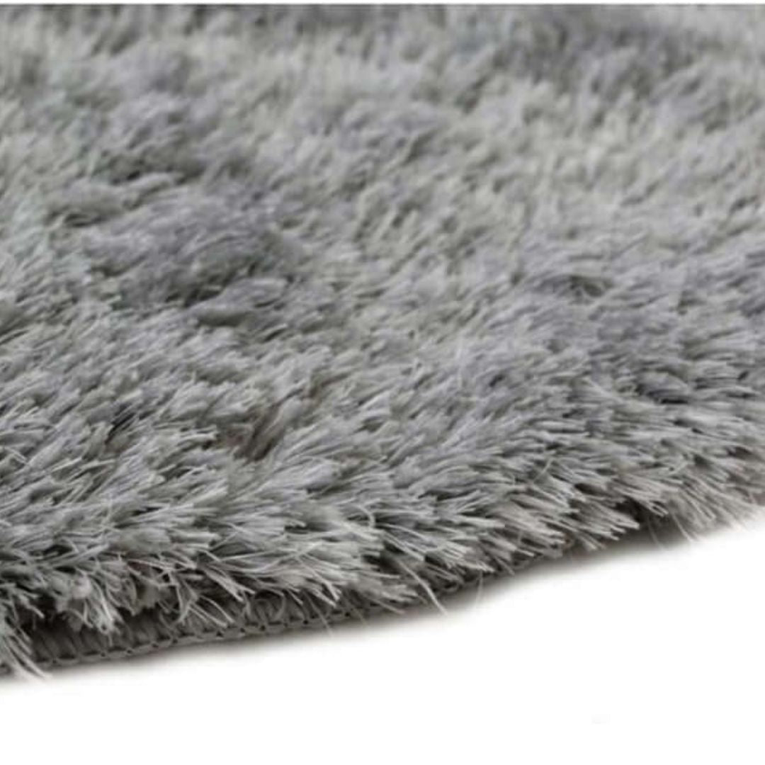Soft Washable Grey Shaggy Rug