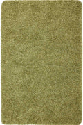 Washable Olive Green Shaggy Rug