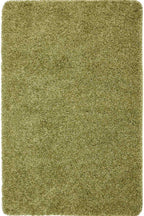 Washable Olive Green Shaggy Rug