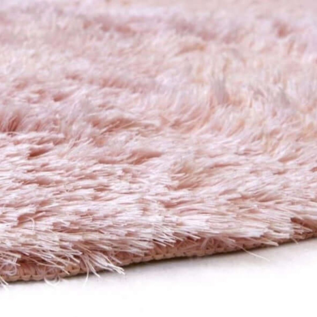 Soft Washable Pink Shaggy Rug