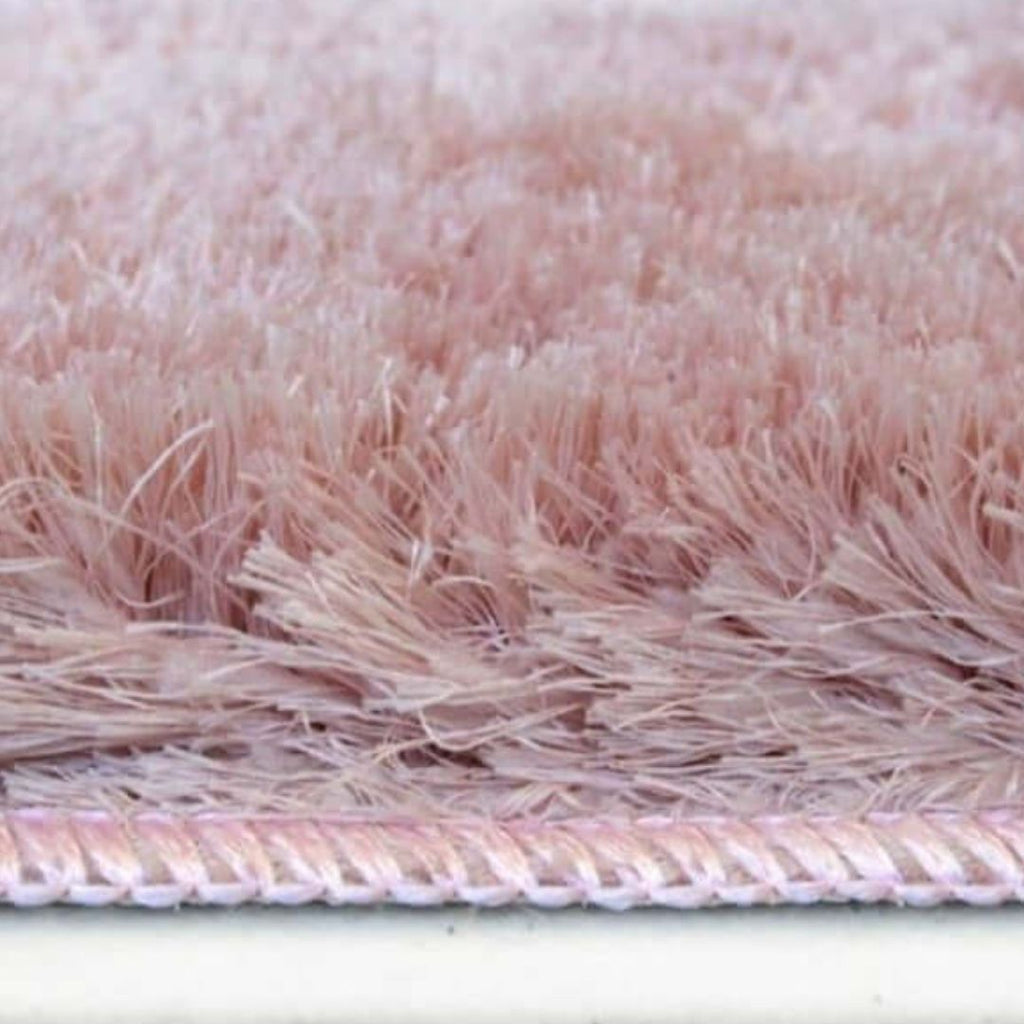 Soft Washable Pink Shaggy Rug