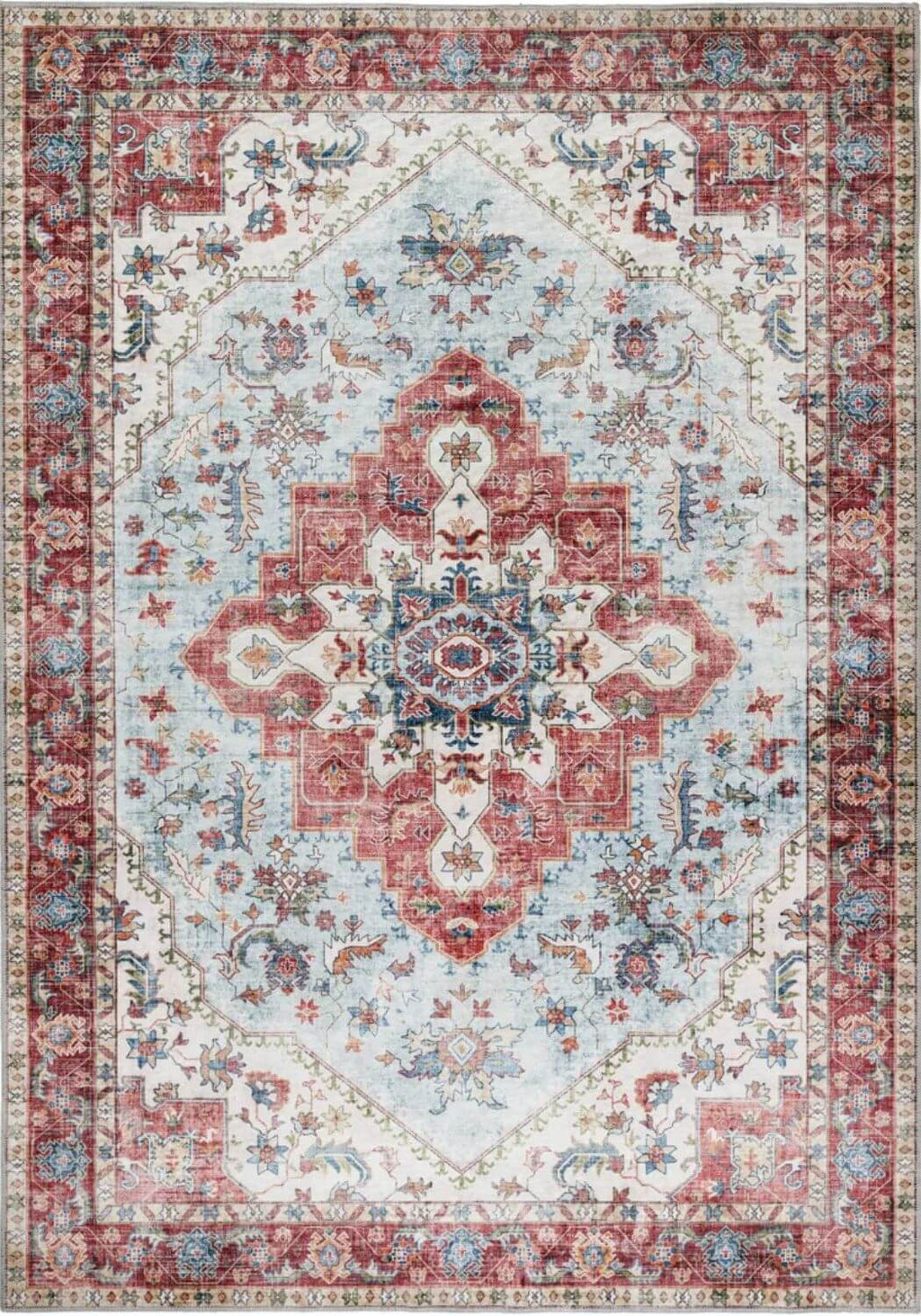 Washable Rug Red 160X230 cm