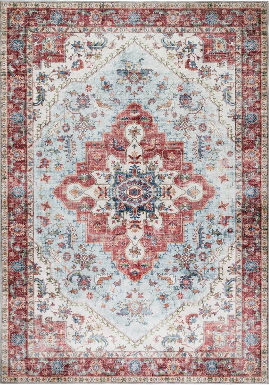 Washable Rug Red 160X230 cm