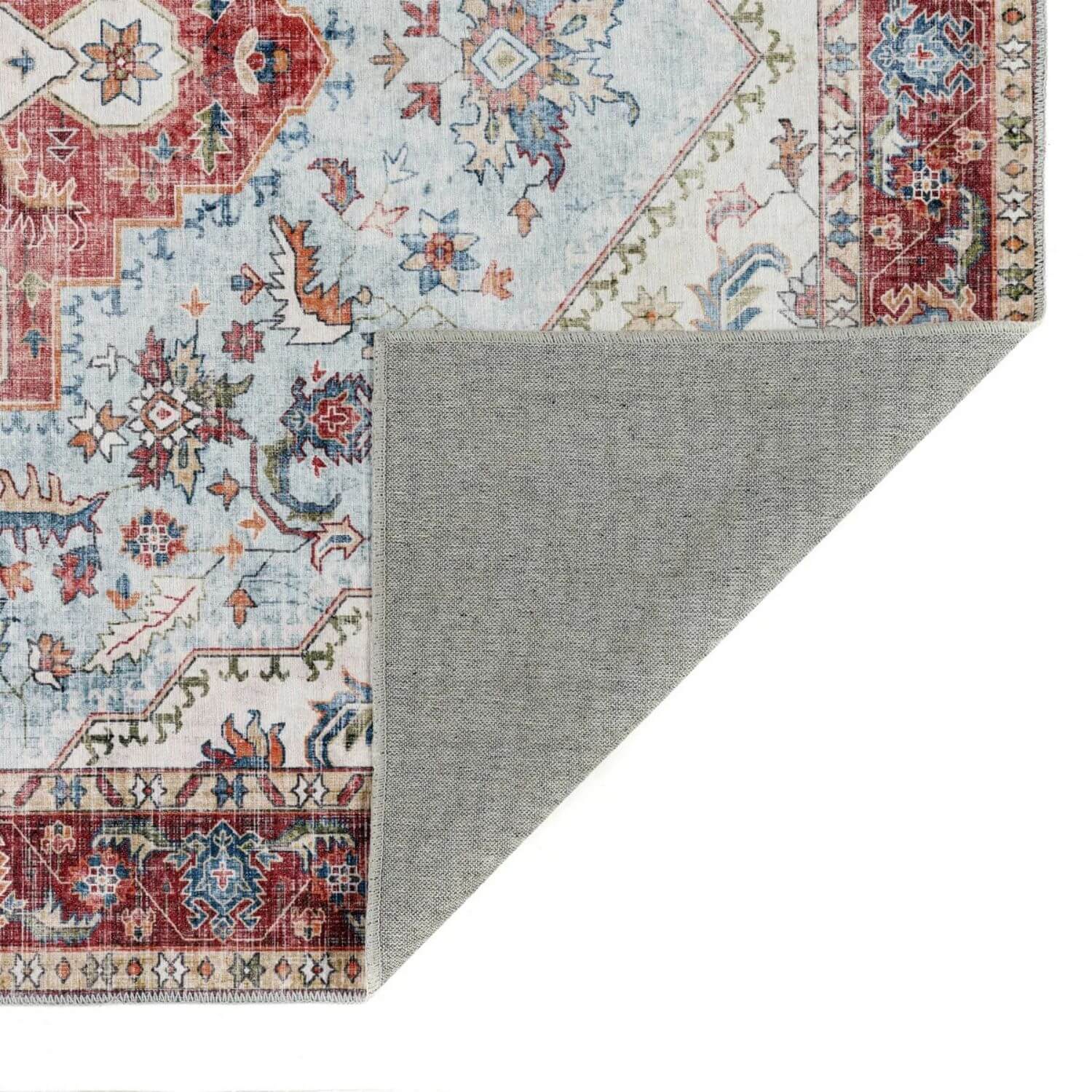 Washable Rug Red