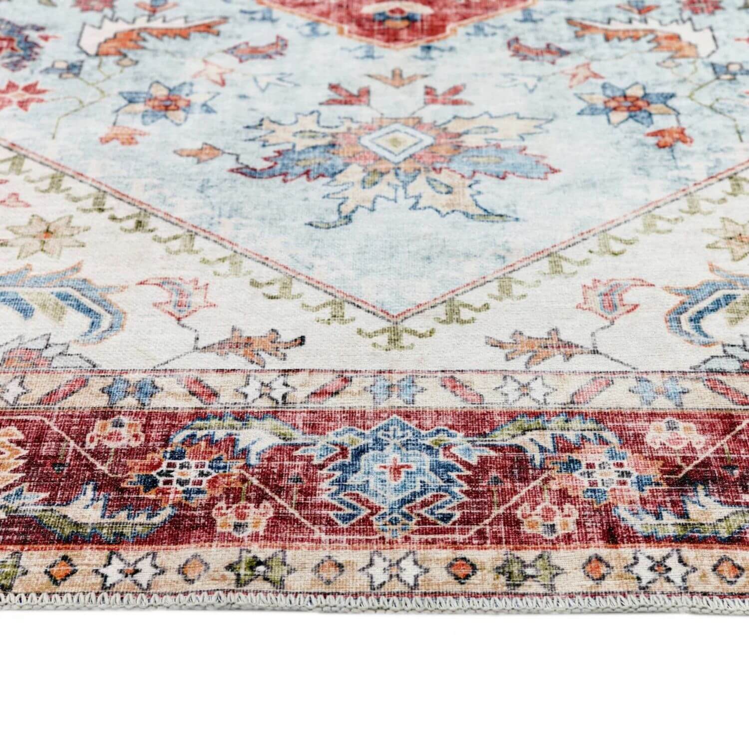 Washable Rug Red