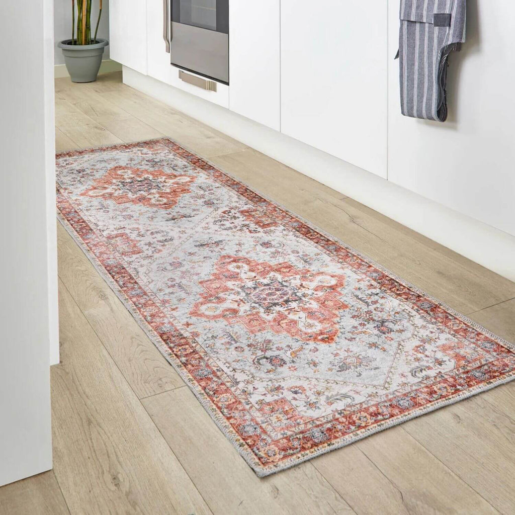 Washable Rug Red