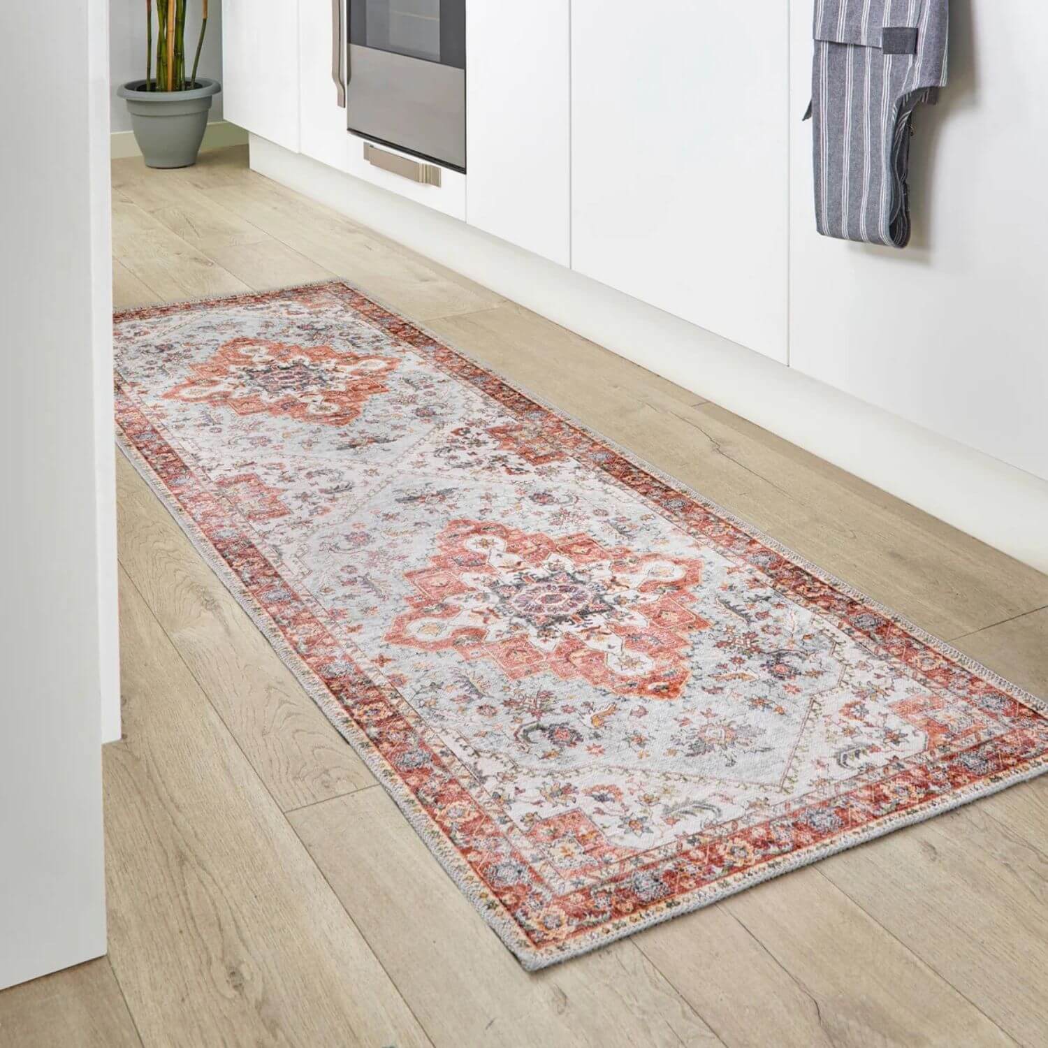 Washable Rug Red