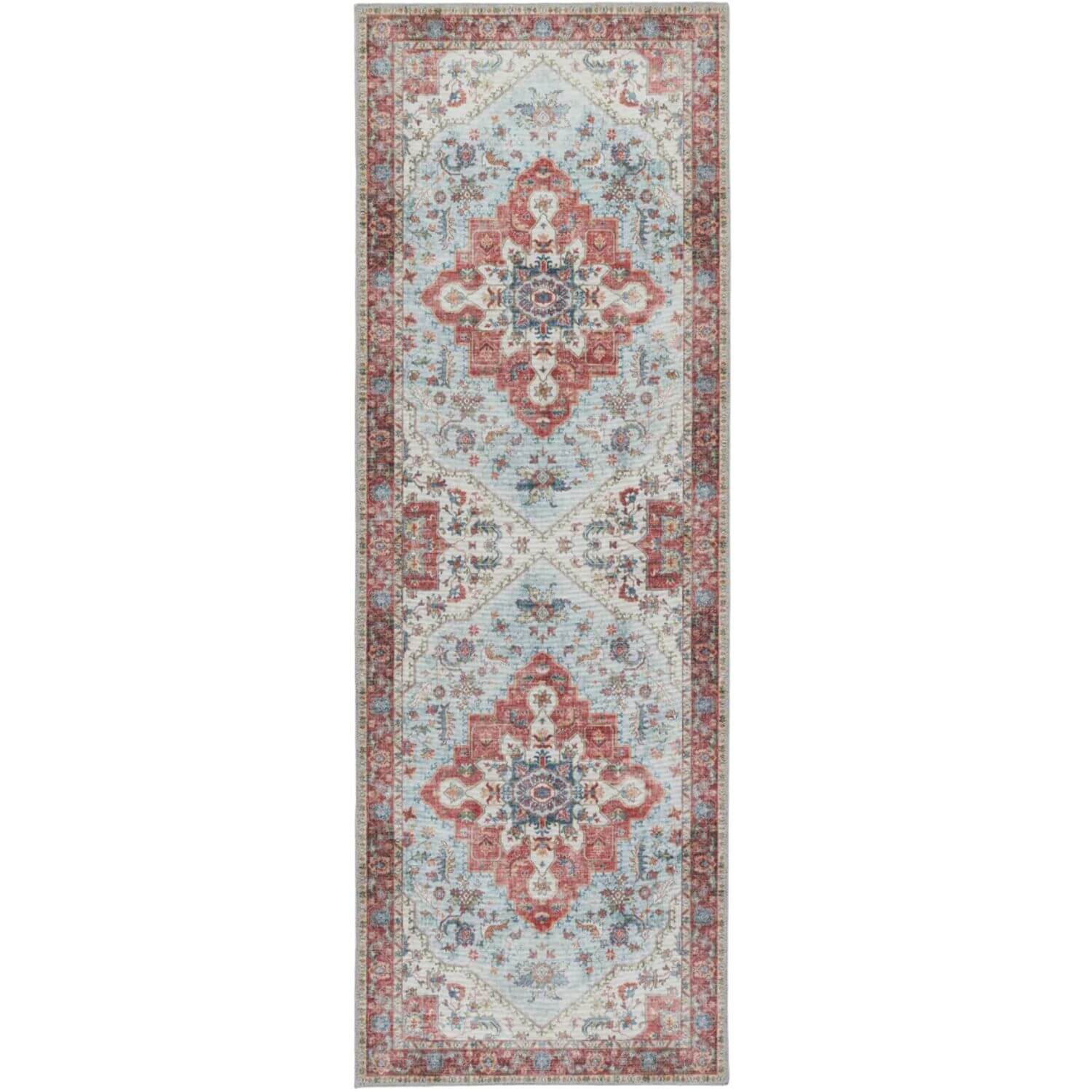 Washable Rug Red 67X200 cm