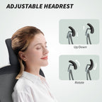 Executive Mesh Office Chair with Headrest, Lumbar Support