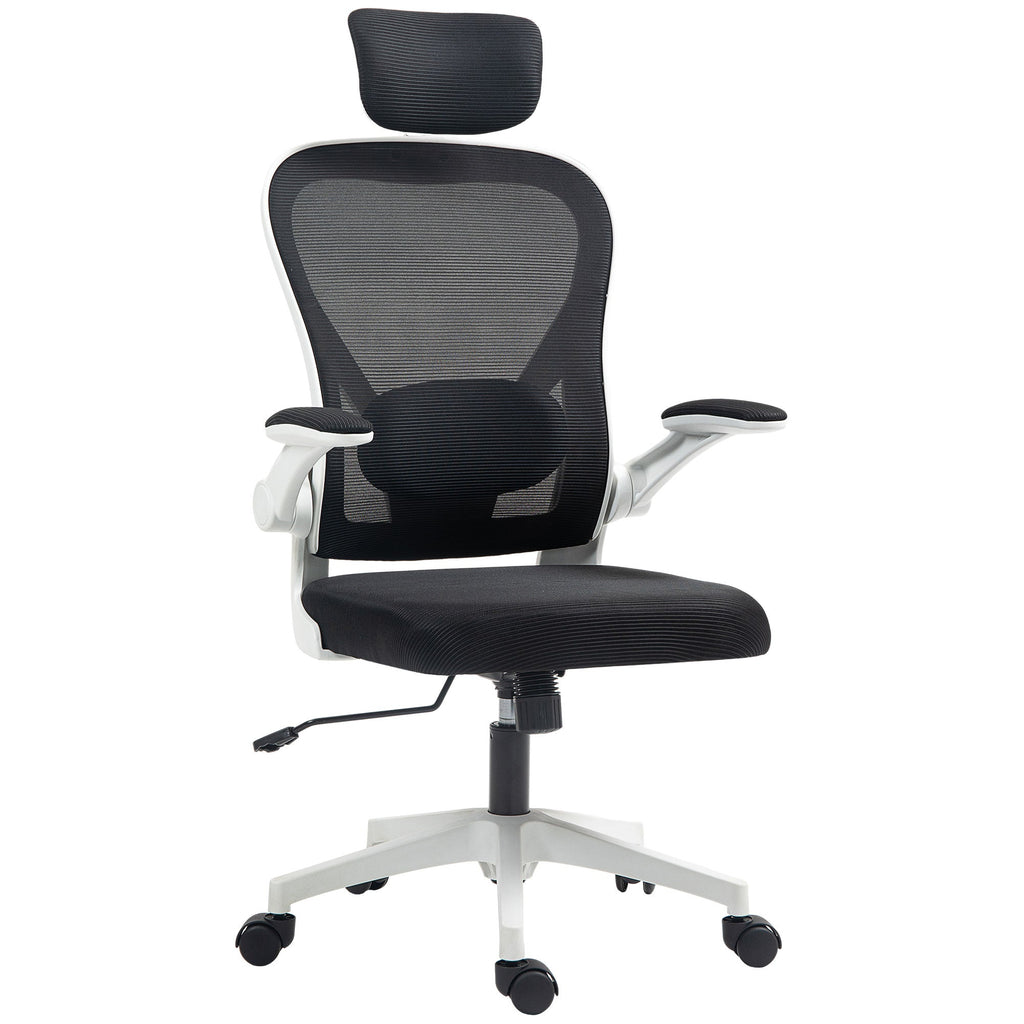 Executive Mesh Office Chair with Headrest, Lumbar Support Black