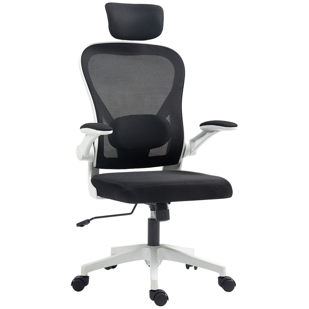 Executive Mesh Office Chair with Headrest, Lumbar Support Black