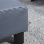 Microfiber Cloth Footstool, Small Foot Rest, Rectangle Sofa Stool for Bedroom Living Room, Grey