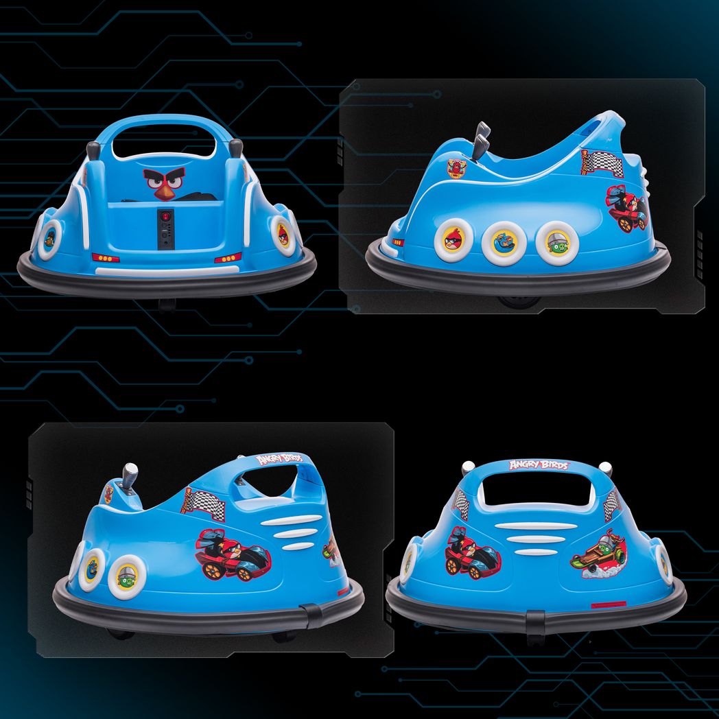 Angry Bird Licensed Bumper Car for Kids w/ Joysticks