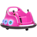 Angry Bird Licensed Bumper Car for Kids w/ Joysticks Pink