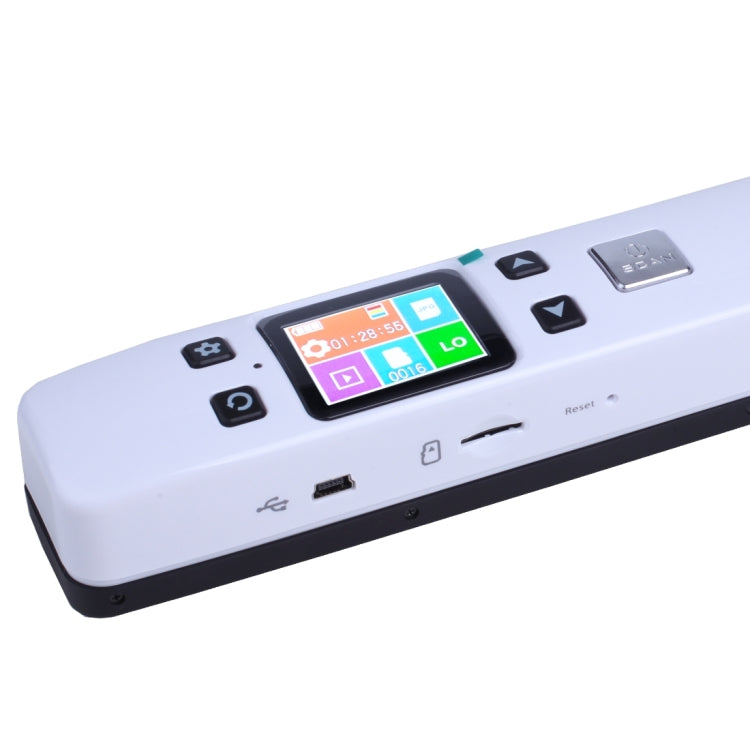 iScan02 Double Roller Mobile Document Portable Handheld Scanner with LED Display, Support 1050DPI / 600DPI / 300DPI / PDF / JPG / TF, iScan02 White, iScan02 Black