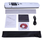 iScan02 Double Roller Mobile Document Portable Handheld Scanner with LED Display, Support 1050DPI / 600DPI / 300DPI / PDF / JPG / TF, iScan02 White, iScan02 Black