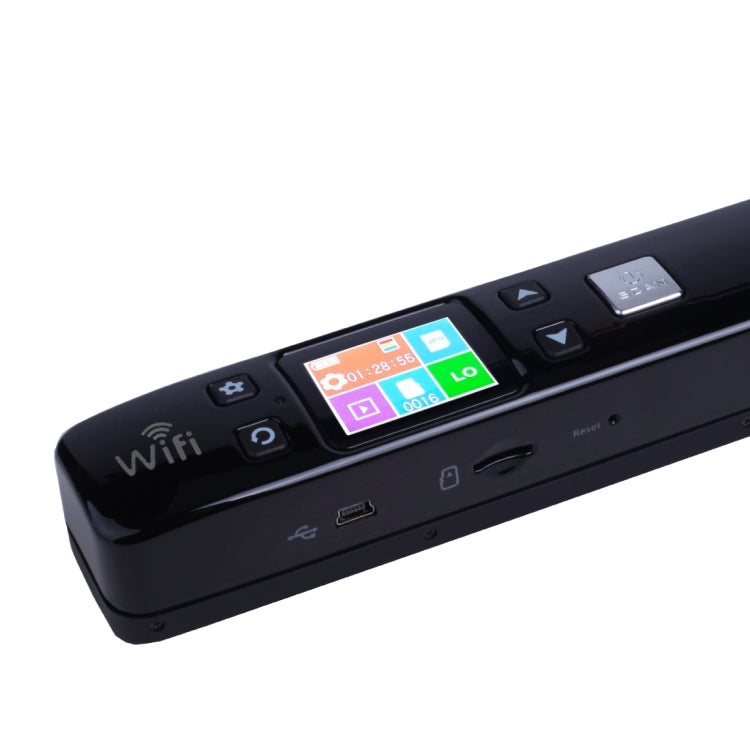 iScan02 WiFi Double Roller Mobile Document Portable Handheld Scanner with LED Display, Support 1050DPI / 600DPI / 300DPI / PDF / JPG / TF, WiFi iScan02 Black, WiFi iScan02 White
