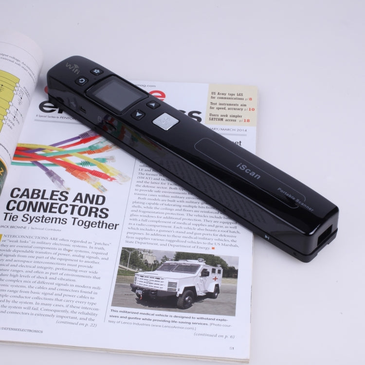 iScan02 WiFi Double Roller Mobile Document Portable Handheld Scanner with LED Display, Support 1050DPI / 600DPI / 300DPI / PDF / JPG / TF, WiFi iScan02 Black, WiFi iScan02 White