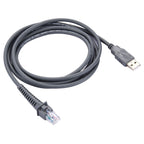 2m USB A Male to RJ45 Scanner Serial Data Cable for Symbol LS2208 / 2208AP / LS4278, USB A Male to RJ45 USB A Male to RJ45