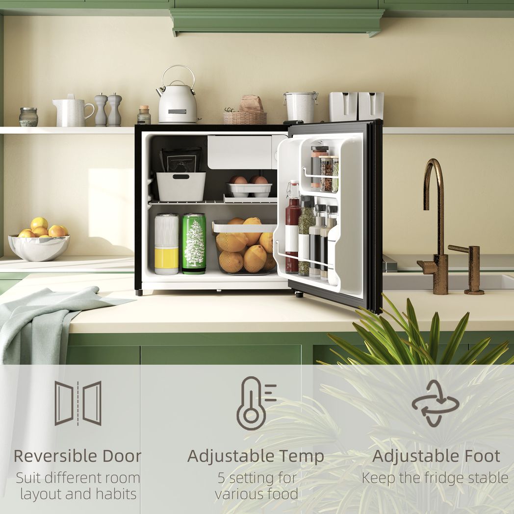 46L Counter Top Fridge Mini Fridge with Lock Chiller Box