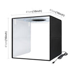 40cm Folding Portable Ring Light USB Photo Lighting Studio Shooting Tent Box with 6 x Color PVC Backdrops, Size: 40cm x 40cm x 40cm