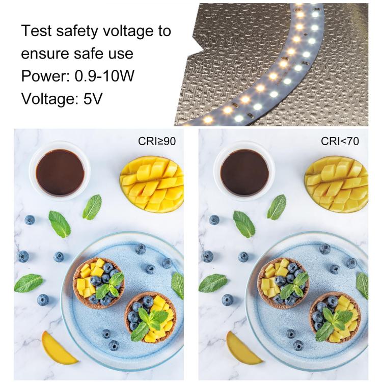 40cm Folding Portable Ring Light USB Photo Lighting Studio Shooting Tent Box with 6 x Color PVC Backdrops, Size: 40cm x 40cm x 40cm