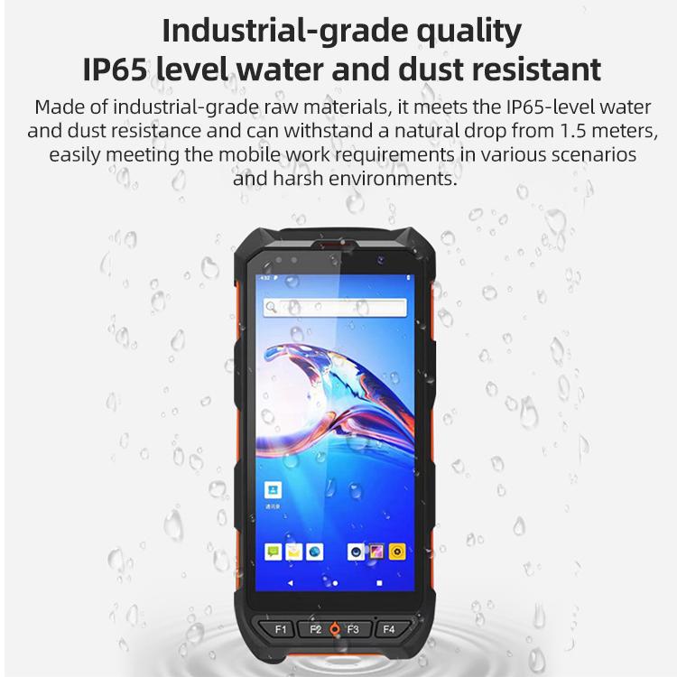 5.5 inch Android 10 IP65 Handheld Industrial Data Terminal Barcode Scanner, Style: RFID UHF + NFC HF, RFID UHF + NFC HF