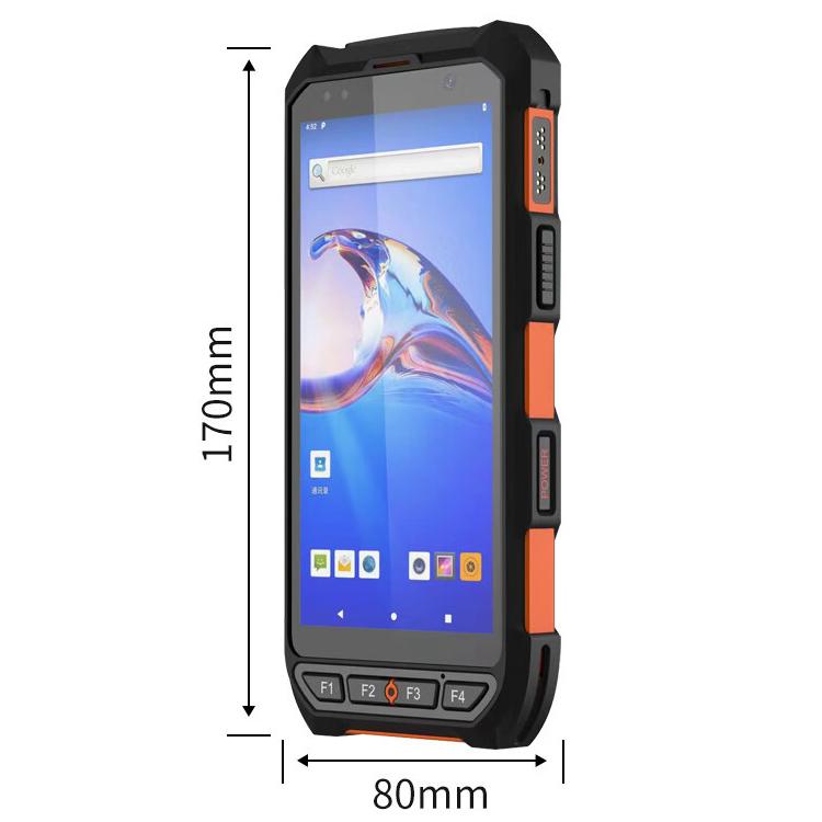 5.5 inch Android 10 IP65 Handheld Industrial Data Terminal Barcode Scanner, Style: RFID UHF + 2D Head, RFID UHF + 2D Head