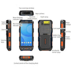 5.5 inch Android 10 IP65 Handheld Industrial Data Terminal Barcode Scanner, Style: RFID UHF + 2D Head, RFID UHF + 2D Head