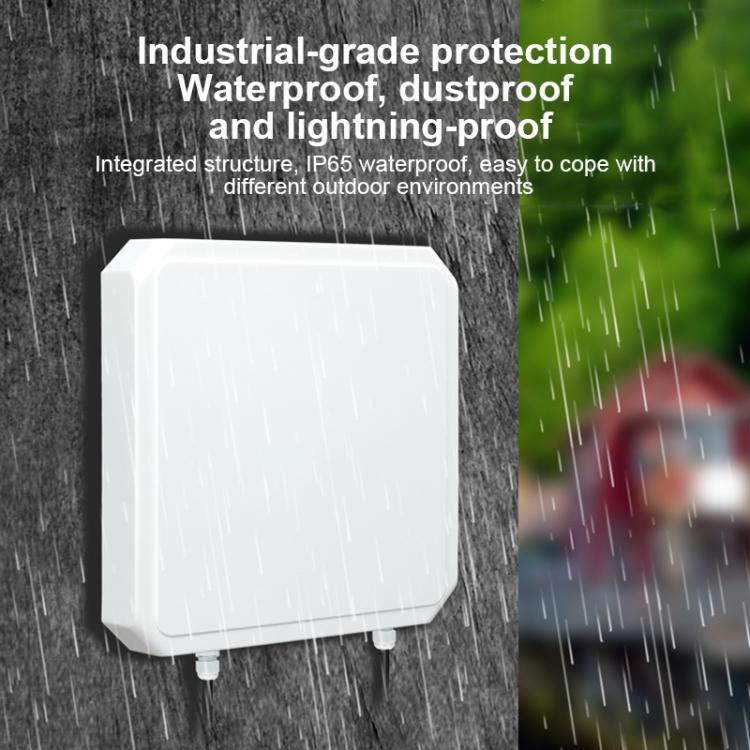 UHF RFID Long Range Integrated Reader with Built-in 9dBi Antenna, Style: Standard, Standard