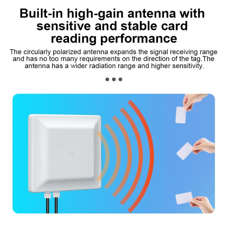 UHF Middle Range RFID Integrated Reader Identification Distance 0-5m, Style: Add WiFi Communication, Add WiFi Communication