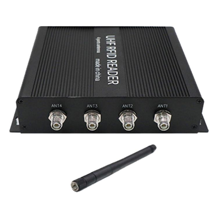 RFID 4-Channel UHF Long-Range Reader with Antenna, Industrial Access Control & Warehouse Management RFID Reader / Writer, Reader with Antenna Reader with Antenna EU Plug