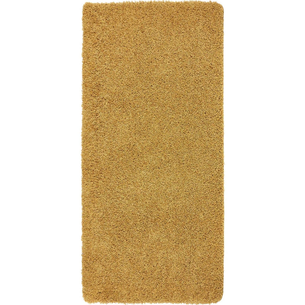 Washable Ochre Shaggy Rug 67X150 cm
