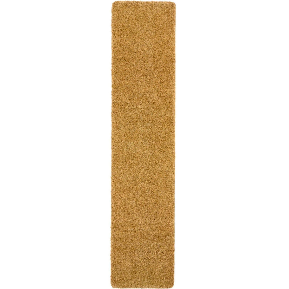 Washable Ochre Shaggy Rug 67X300 cm