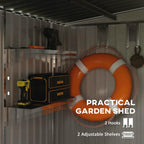 7 x 5FT Garden Shed w/ Foundation Lean to Metal Tool Shed Green