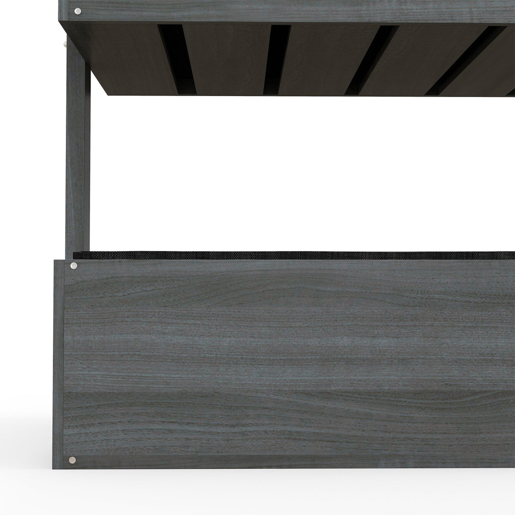 Raised Garden Bed Wooden Plant Stand Grey