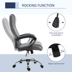 Office Chair, Computer Desk Chair, Linen Fabric Swivel Chair with Adjustable Height, Rolling Wheels for Home and Study, Grey