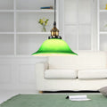 LED Industrial Edison Vintage Style Hanging lamp Green Emerald Glass Pendant Light with E27 Bulb Warm White