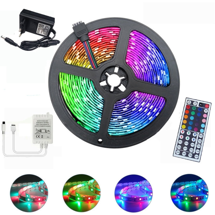 EU Plug 5M 2835SMD No Waterproof Light With 44 Key Remote Control RGB LED Light Strip Default Title