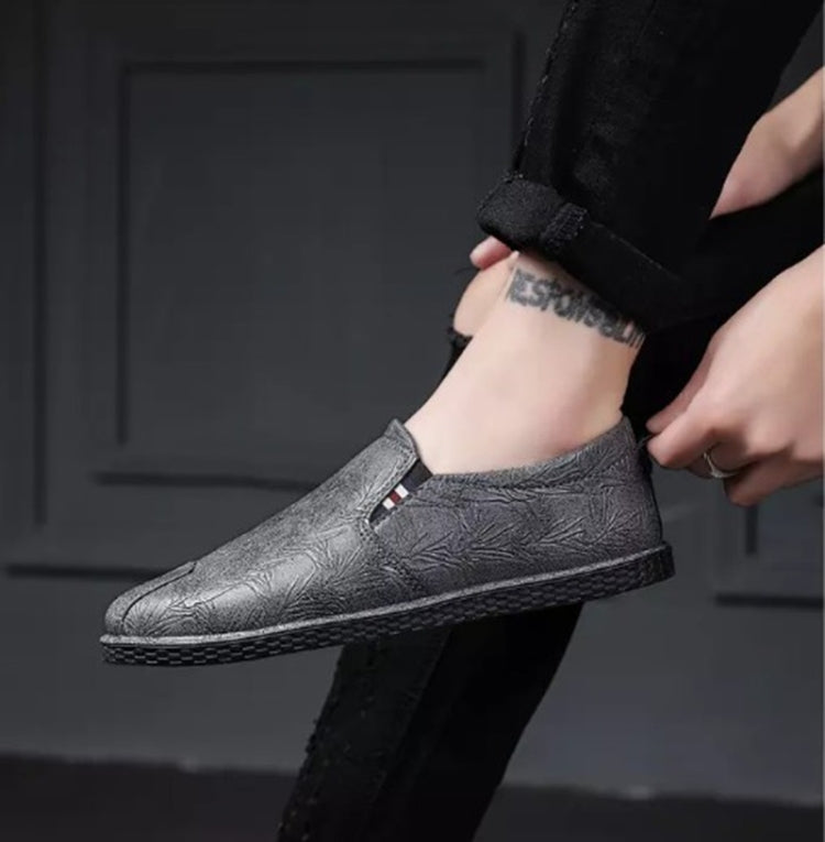 Casual Breathable Round Head Leather Shoes for Men, 43